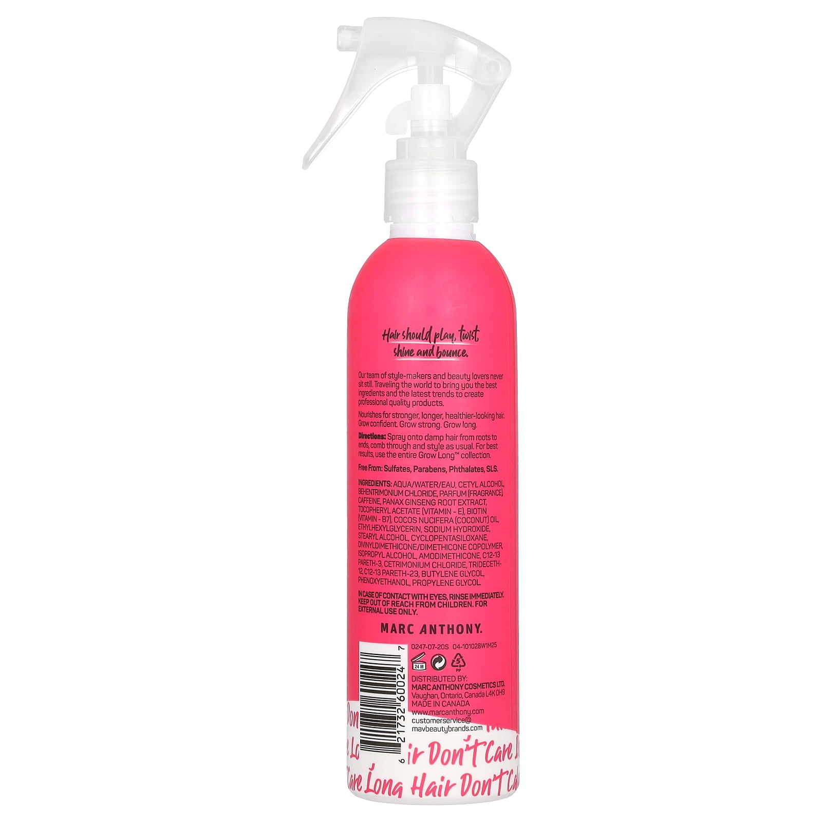 Marc Anthony, Grow Long, Super Fast Strength, Leave-in Conditioner, Caffeine + Ginseng, 8.4 fl oz (250 ml) - Image 2