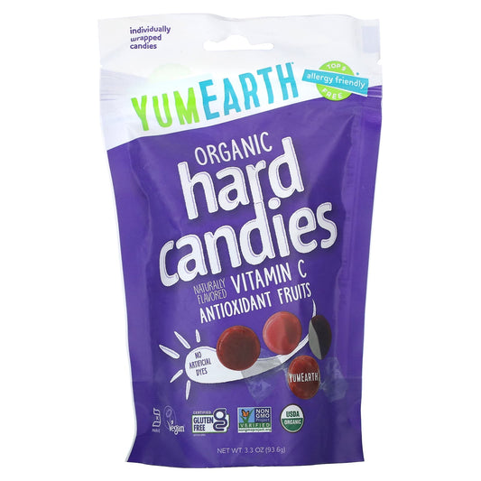 YumEarth, Organic Vitamin C Hard Candies, Antioxidant Fruit, 3.3 oz (93.6 g) - Image 1