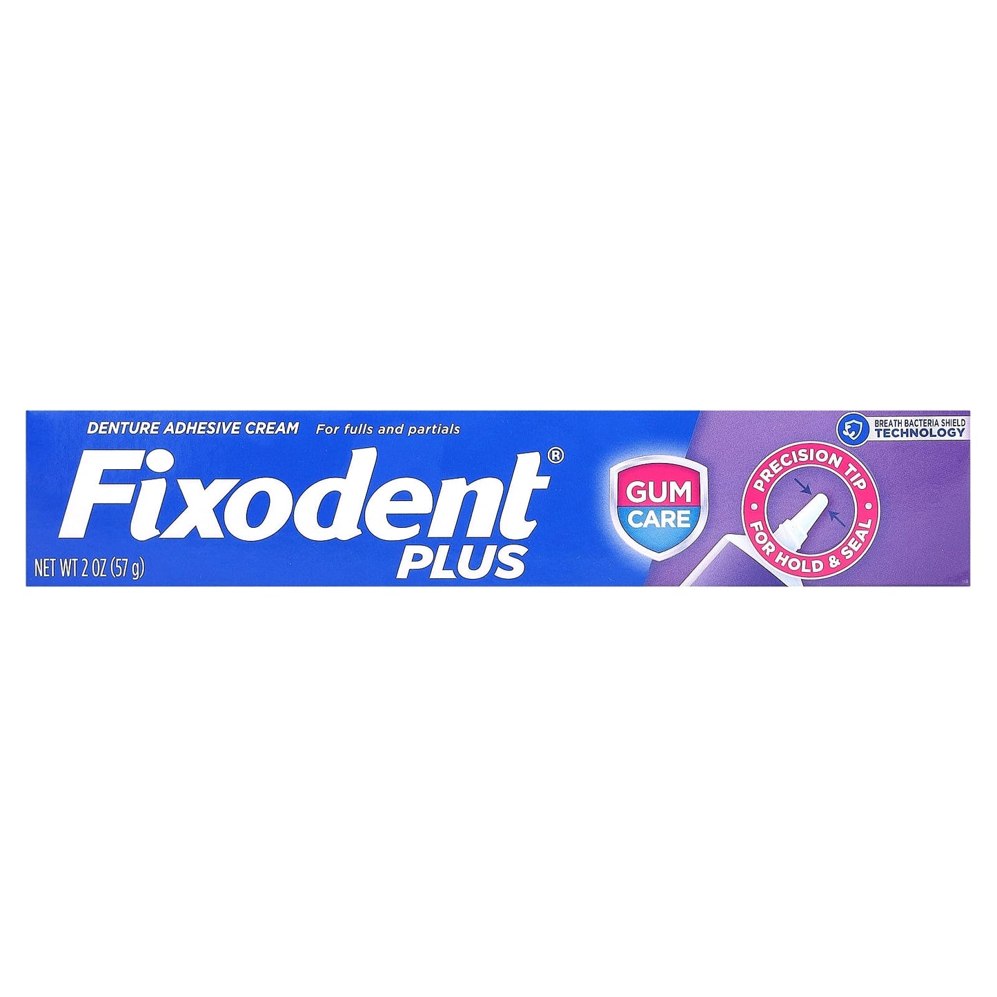 Fixodent Plus Denture Adhesive Cream, 2 oz, Long-Lasting Hold - Image 2