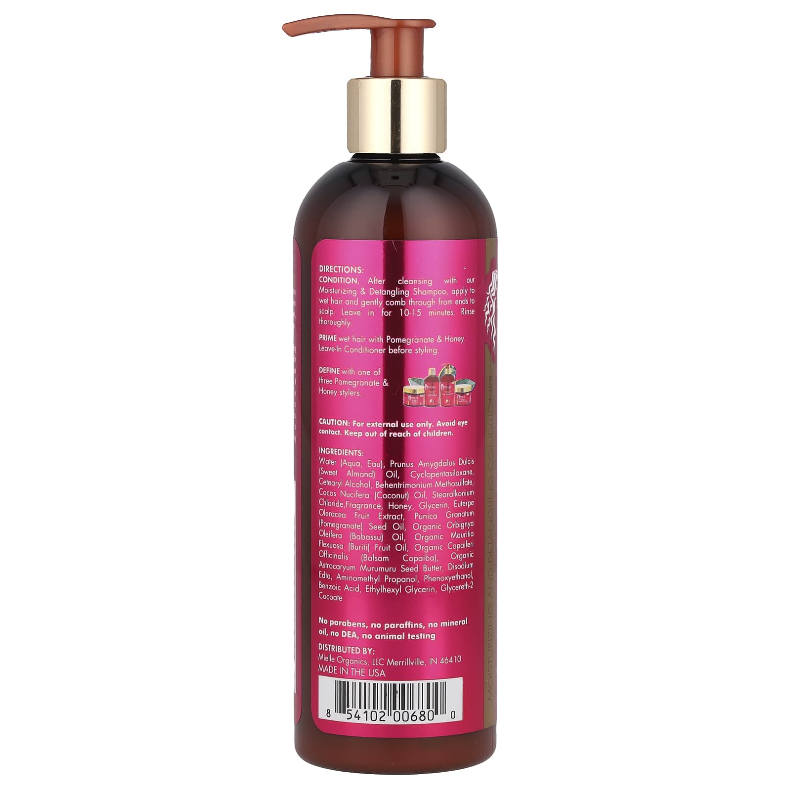 Mielle, Moisturizing and Detangling Conditioner, Pomegranate & Honey, 12 fl oz (355 ml) - Image 2