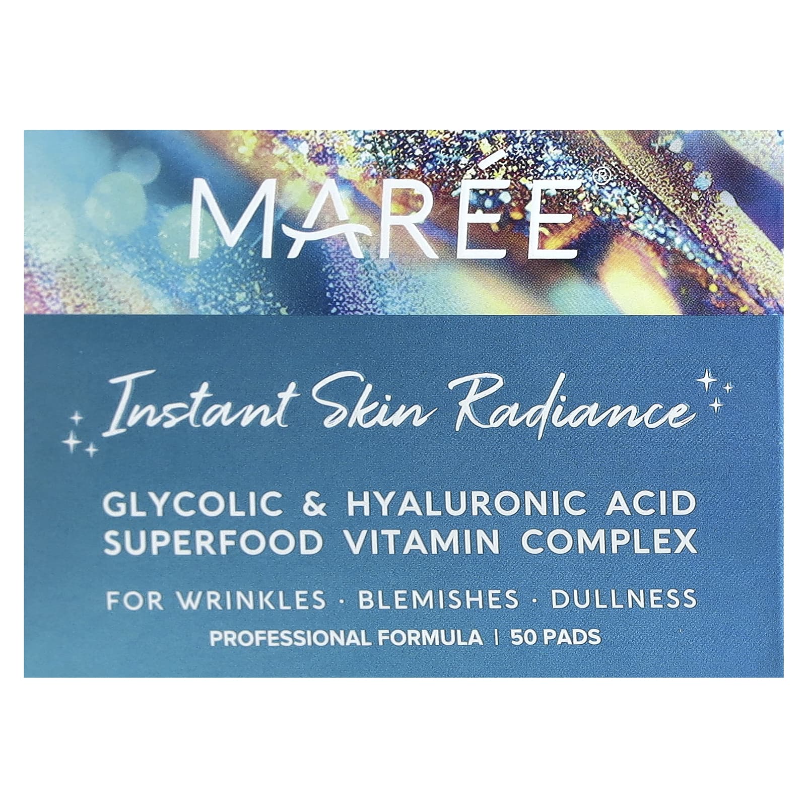 Maree, Daily Exfoliating Pads, Glycolic Acid & Vitamins B3, B5, E, Peach, 50 Pads - Image 2
