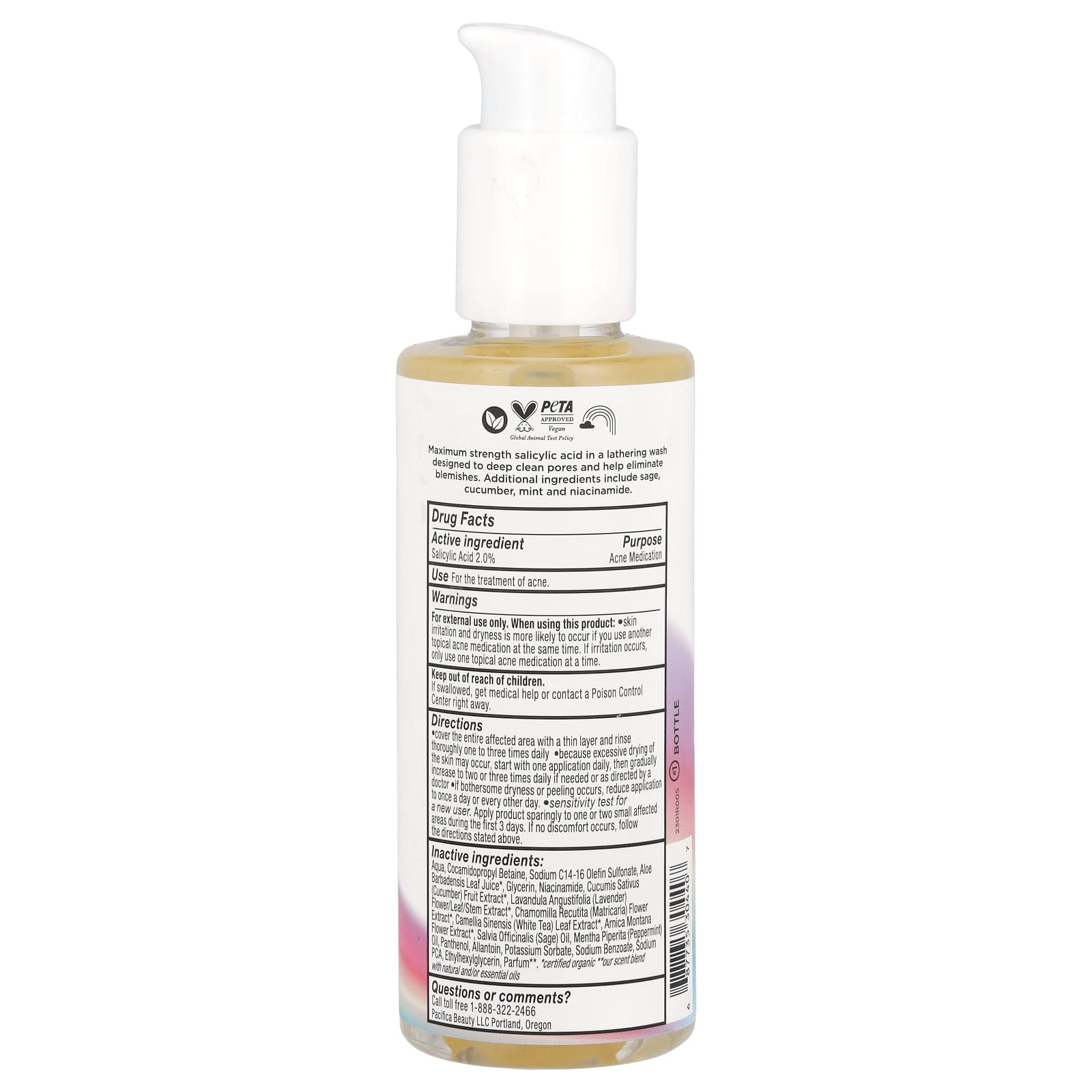 Pacifica, Acne Defense Face Wash, 5.8 fl oz (172 ml) - Image 2