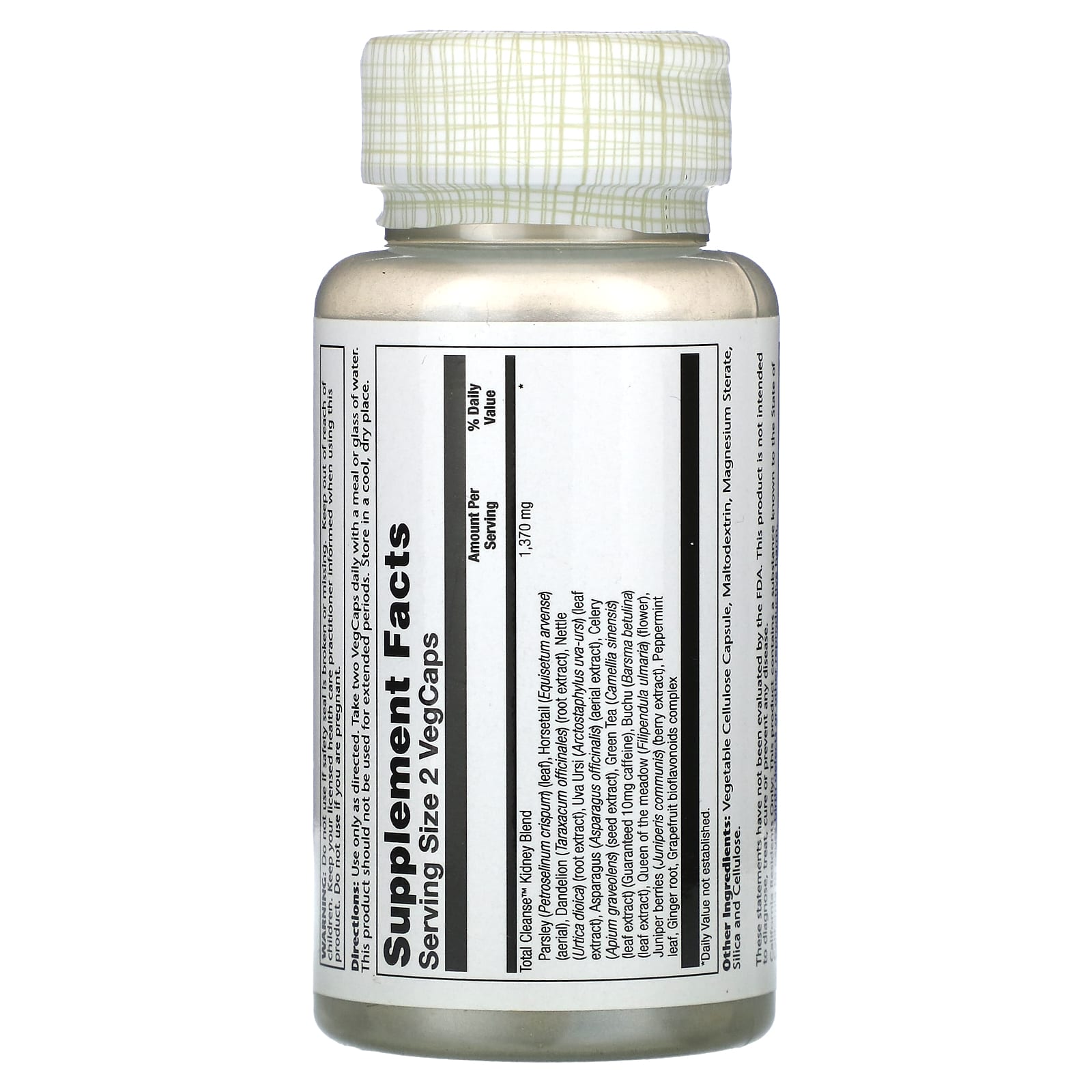 Solaray, Total Cleanse, Kidneys, 60 VegCaps - Image 2
