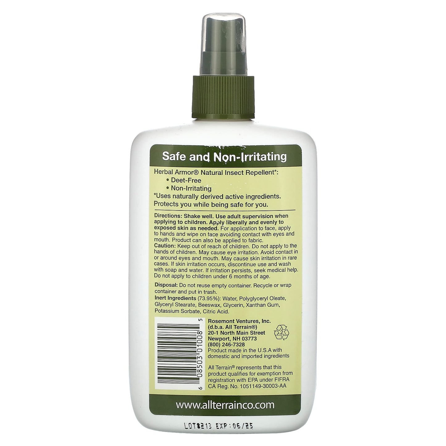 Deet-Free Herbal Armor Natural Insect Repellent Spray, 8 fl oz - Image 2