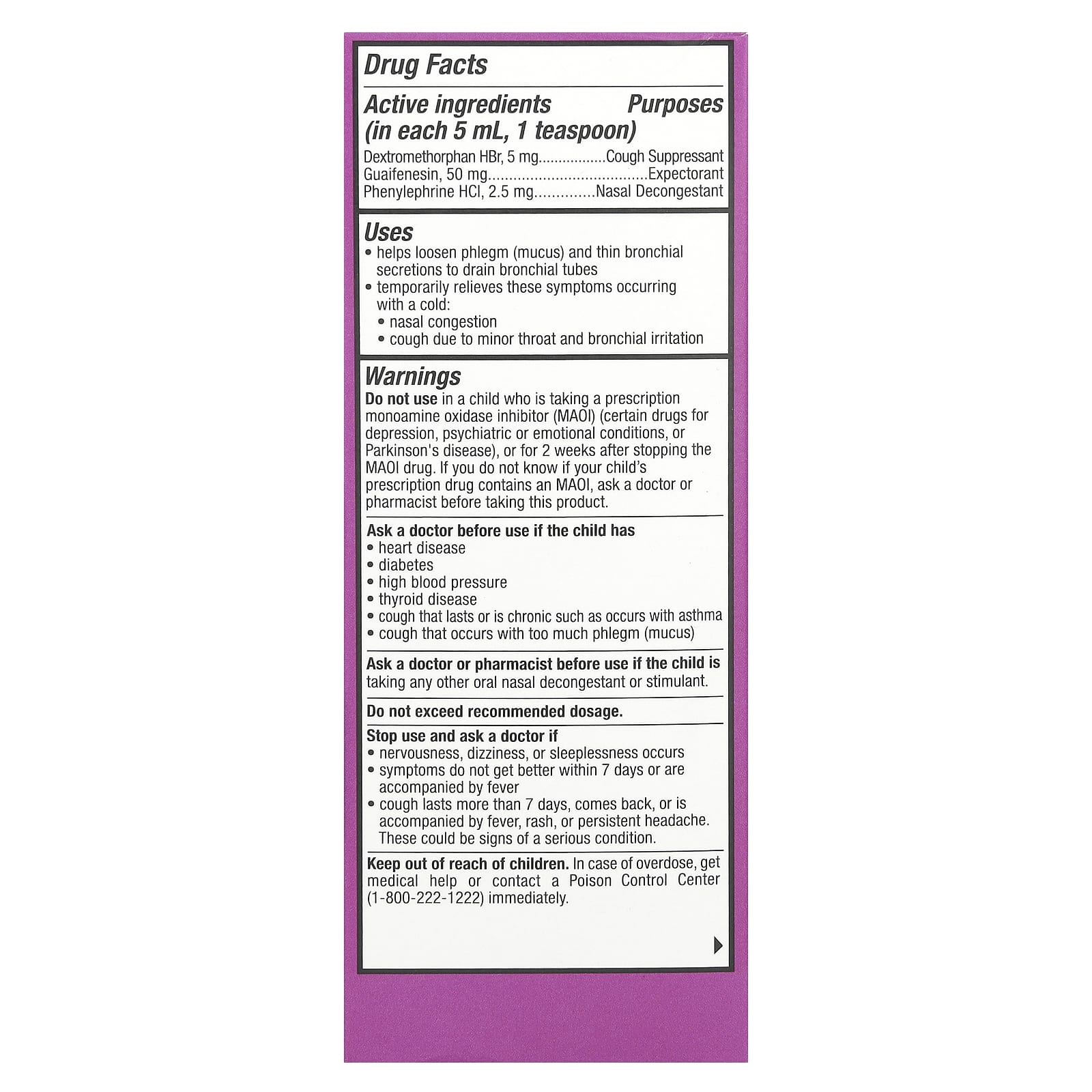 Tukol, Children's, Cough & Congestion, Ages 4+, Grape, 4 fl oz (118 ml) - Image 2