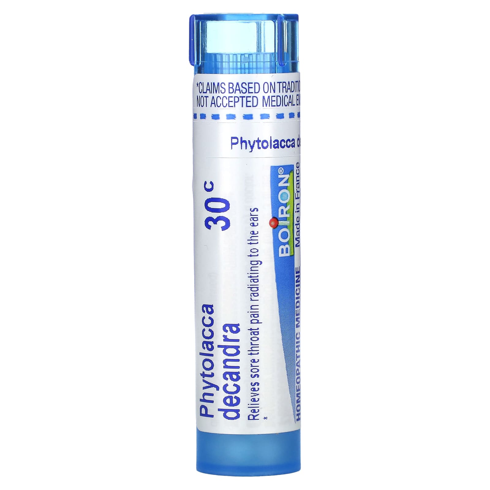 Boiron Sore Throat Relief | Phytolacca Decandra 30C | 80 Pellets | Natural Homeopathic Remedies - Image 1