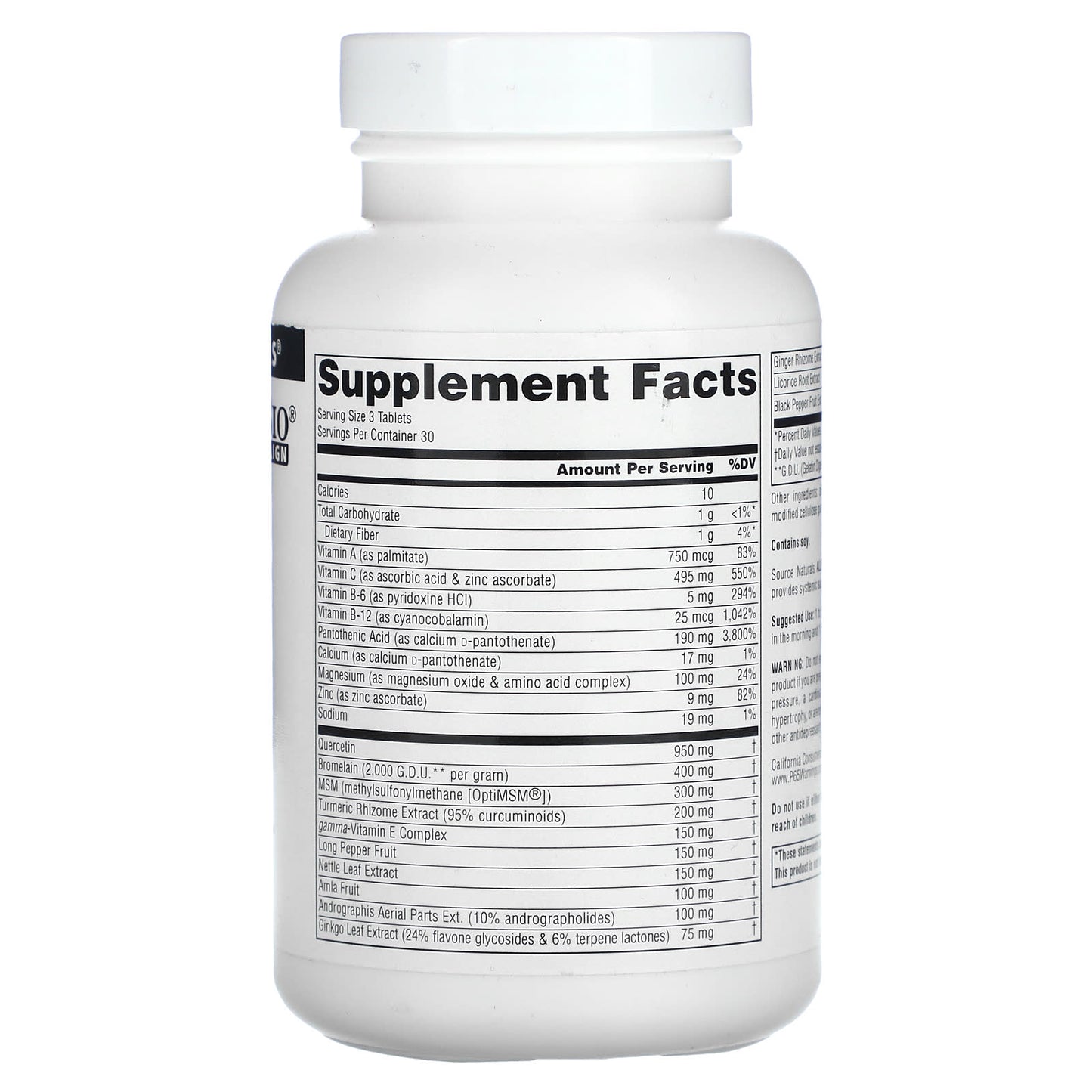 Source Naturals, Aller-Response, 90 Tablets - Image 2