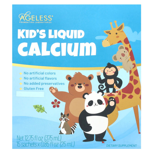 Ageless Liquid Calcium - Kids' Formula for Strong Teeth & Bones - Image 1