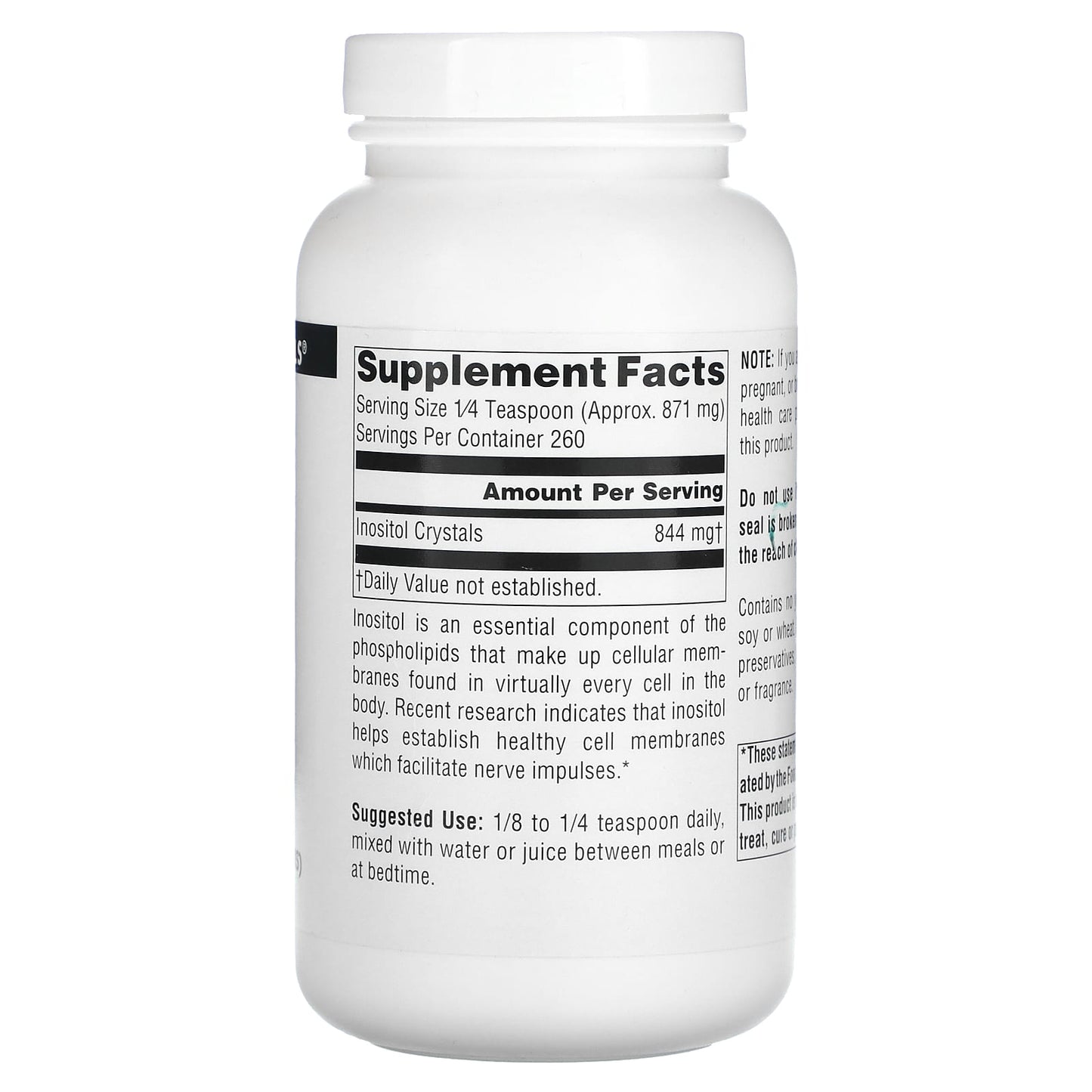 Source Naturals, Pure Inositol Crystals, 8 oz (226.8 g) - Image 2