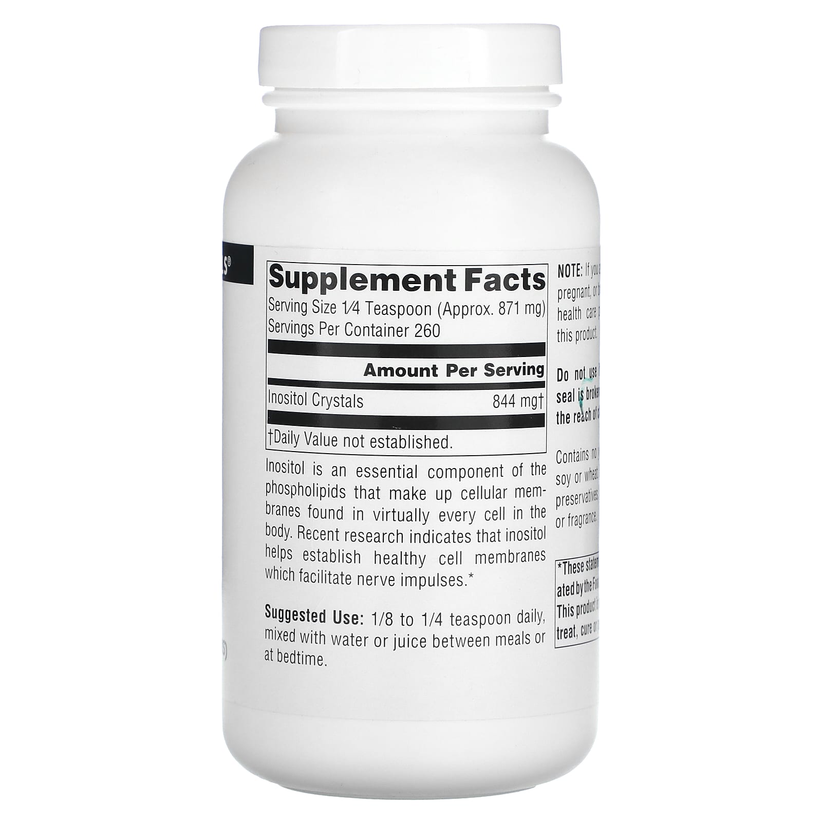 Source Naturals, Pure Inositol Crystals, 8 oz (226.8 g) - Image 2