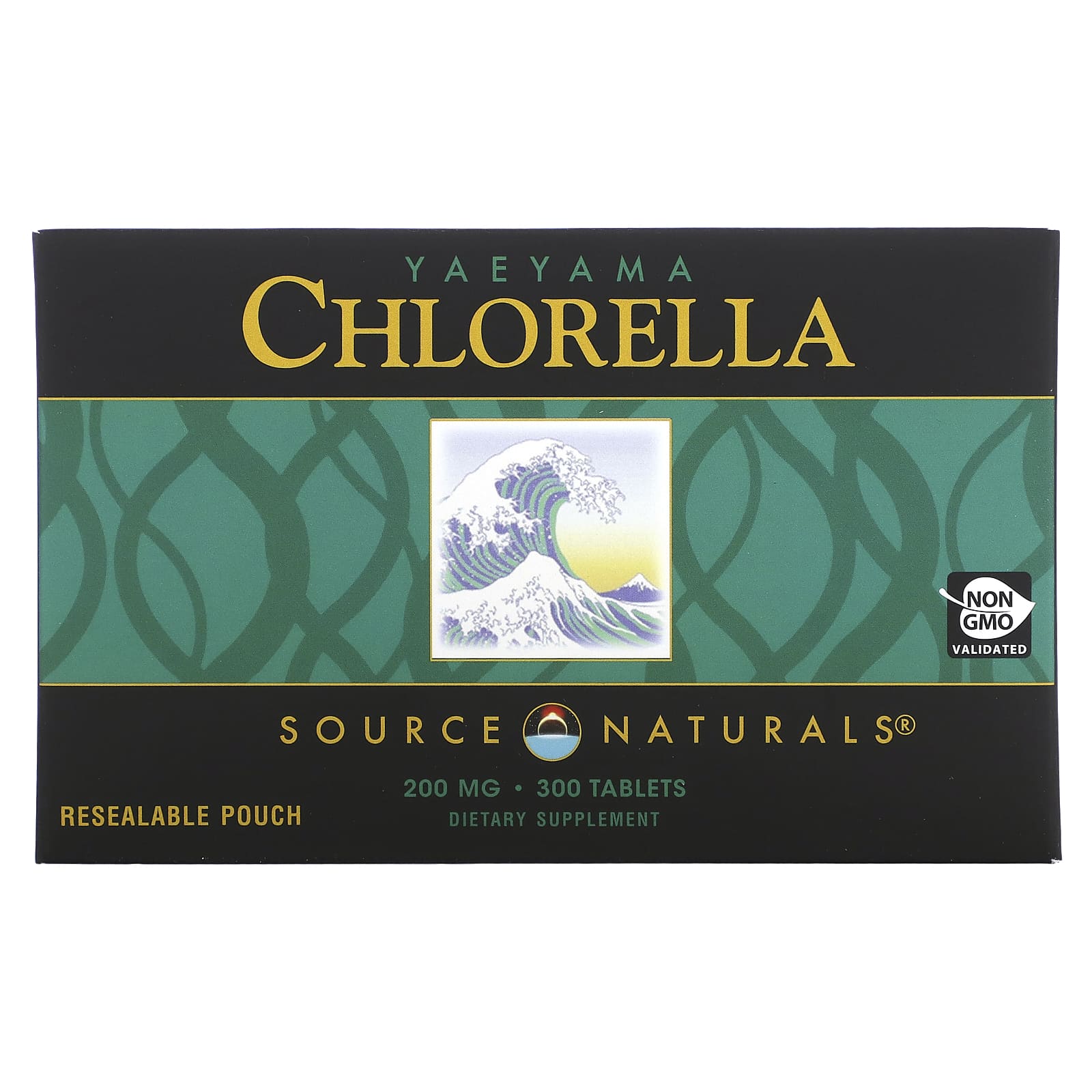 Source Naturals, Yaeyama Chlorella®, Resealable Pouch, 200 mg, 300 Tablets (20 mg per Tablet) - Image 1