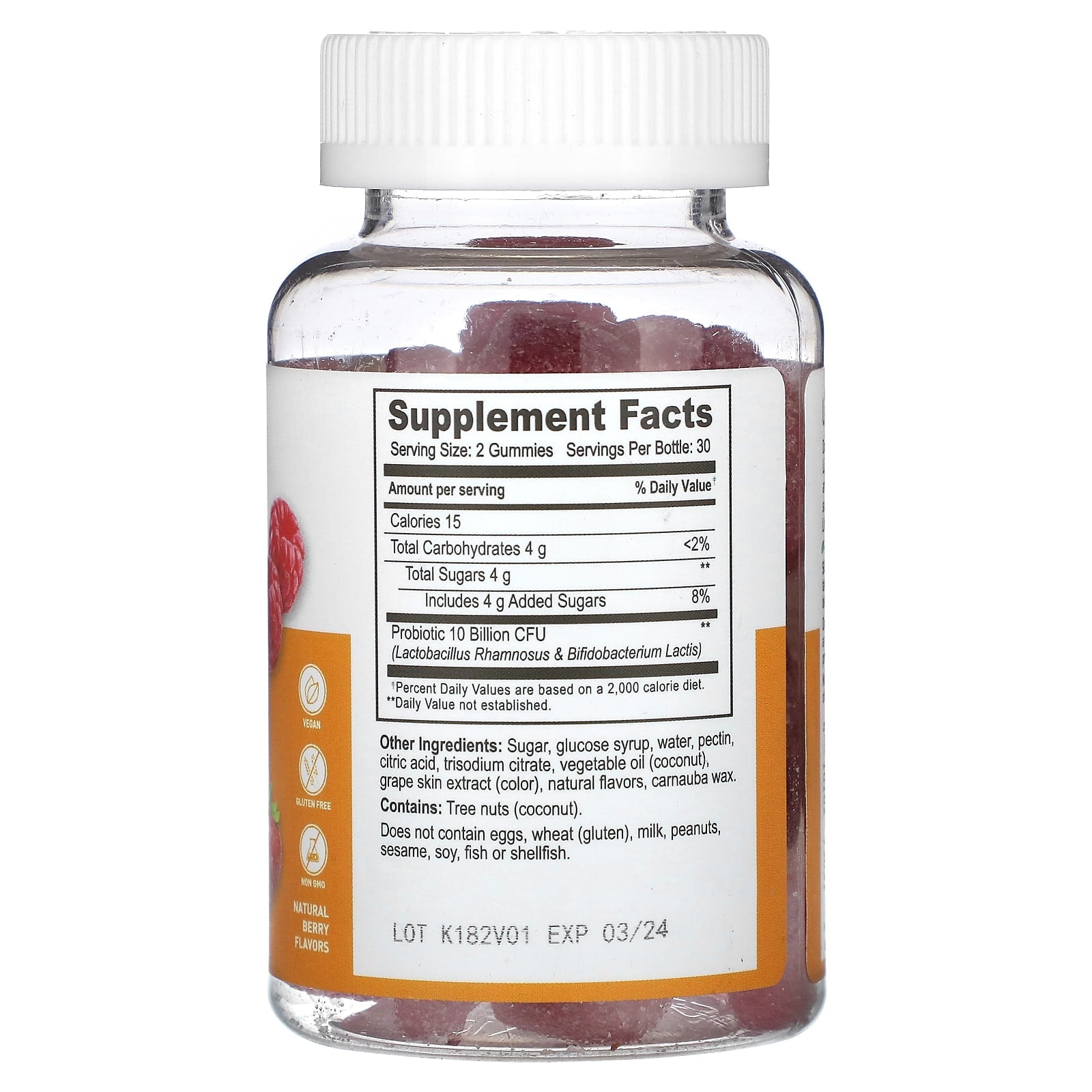 Lifeable, Men's Probiotic Gummies, Natural Berry, 60 Gummies (5 Billion per Gummy) - Image 2