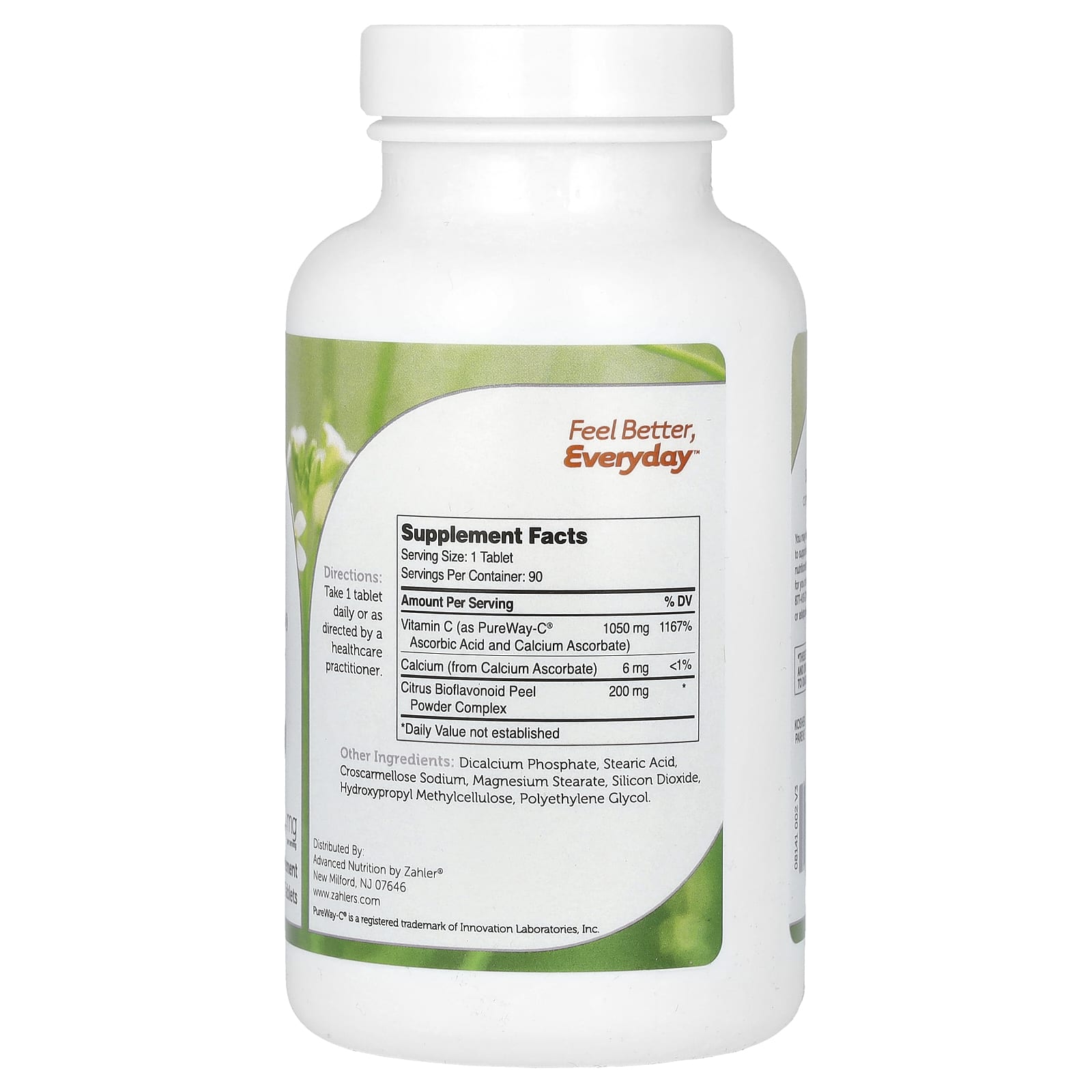 Zahler, Pure Way-C, Vitamin C and Bioflavonoids, 1,000 mg, 90 Tablets - Image 2