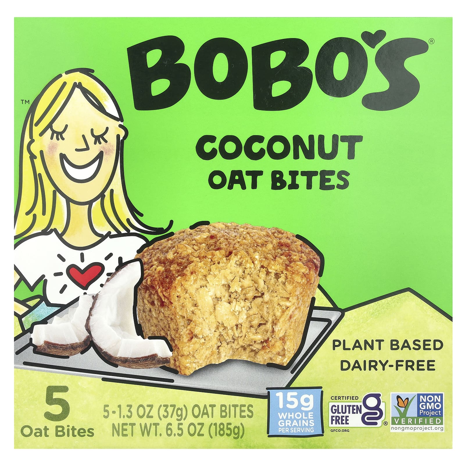 Delicious Coconut Oat Bites by Bobo's - Plant-Based Snacks - Image 1