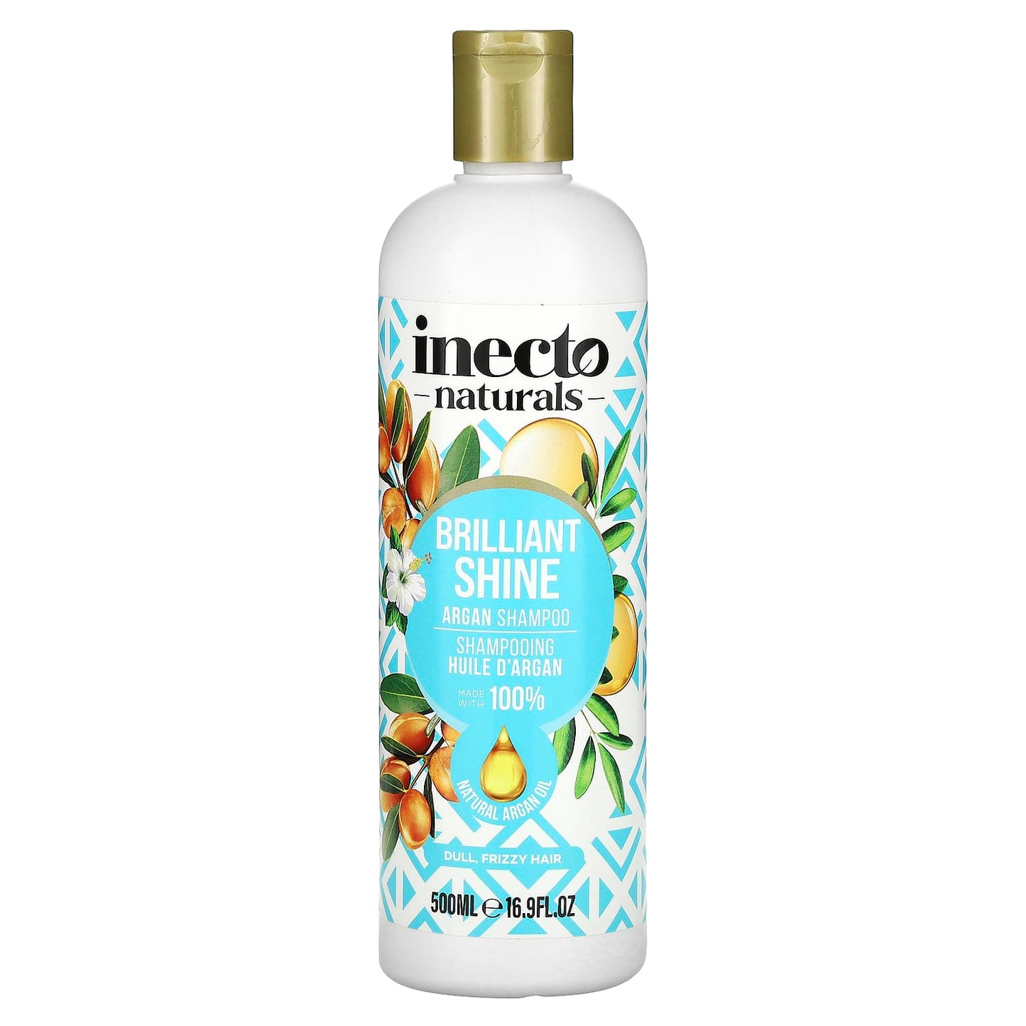 Inecto Argan Shampoo for Smooth & Shine Hair, 16.9 fl oz - Image 1