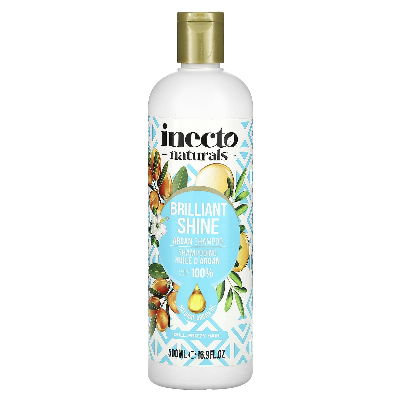 Inecto Argan Shampoo for Smooth & Shine Hair, 16.9 fl oz - Image 1