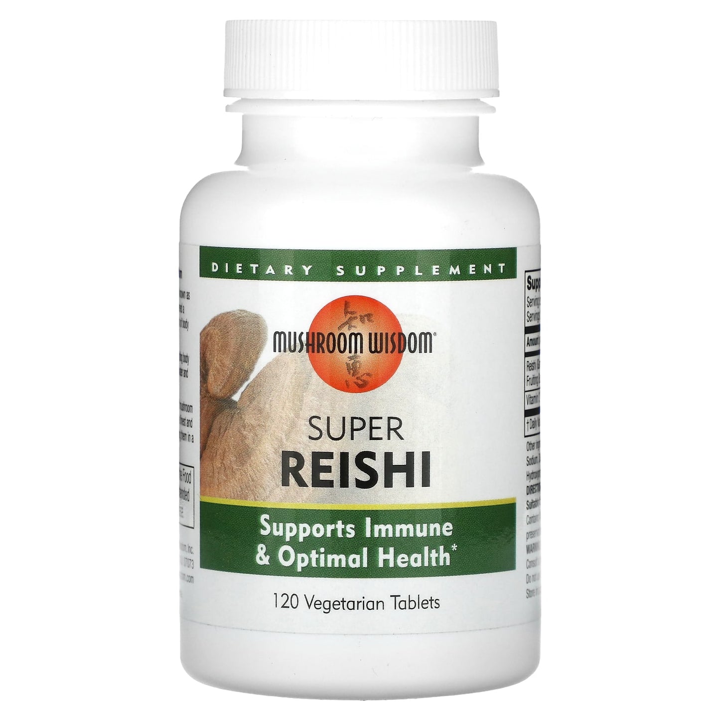 Mushroom Wisdom, Super Reishi, 120 Vegetarian Tablets - Image 1
