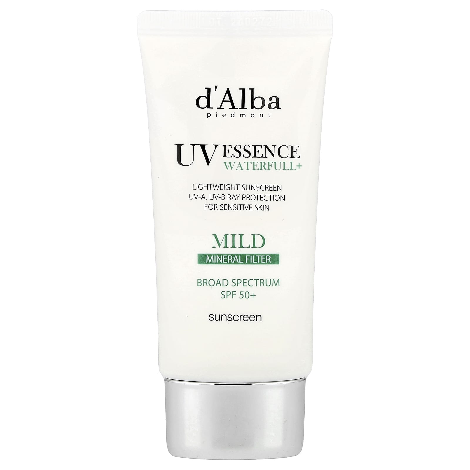 d'Alba Vegan Mineral Sunscreen, SPF 50, Gentle for Sensitive Skin - Image 1