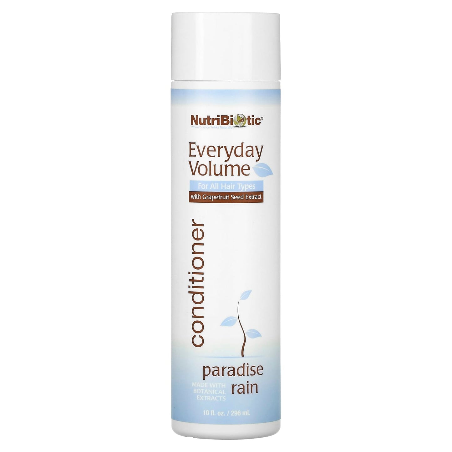 NutriBiotic, Everyday Volume Conditioner, For All Hair Types, Paradise Rain, 10 fl oz (296 ml) - Image 1