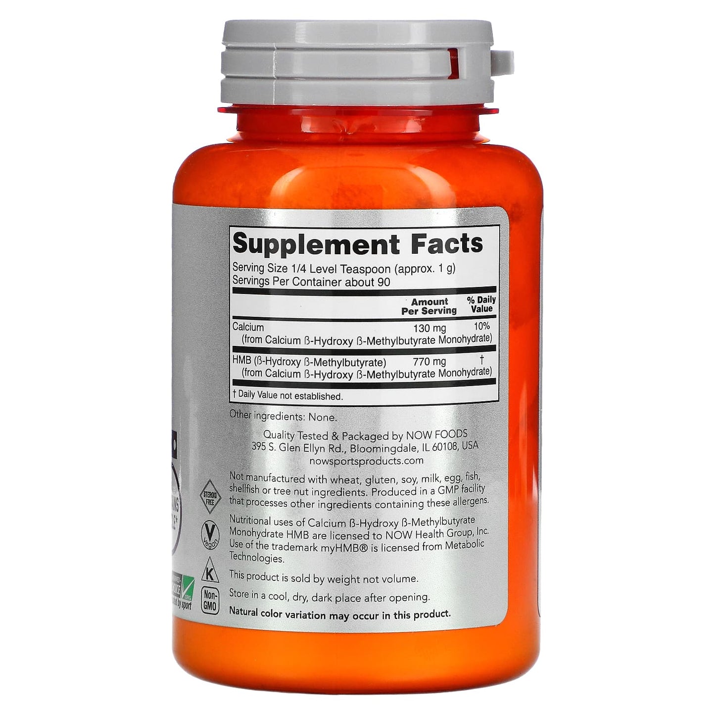 NOW Foods, Sports, HMB Powder, Sports Recovery, 3.2 oz (90 g) - Image 2