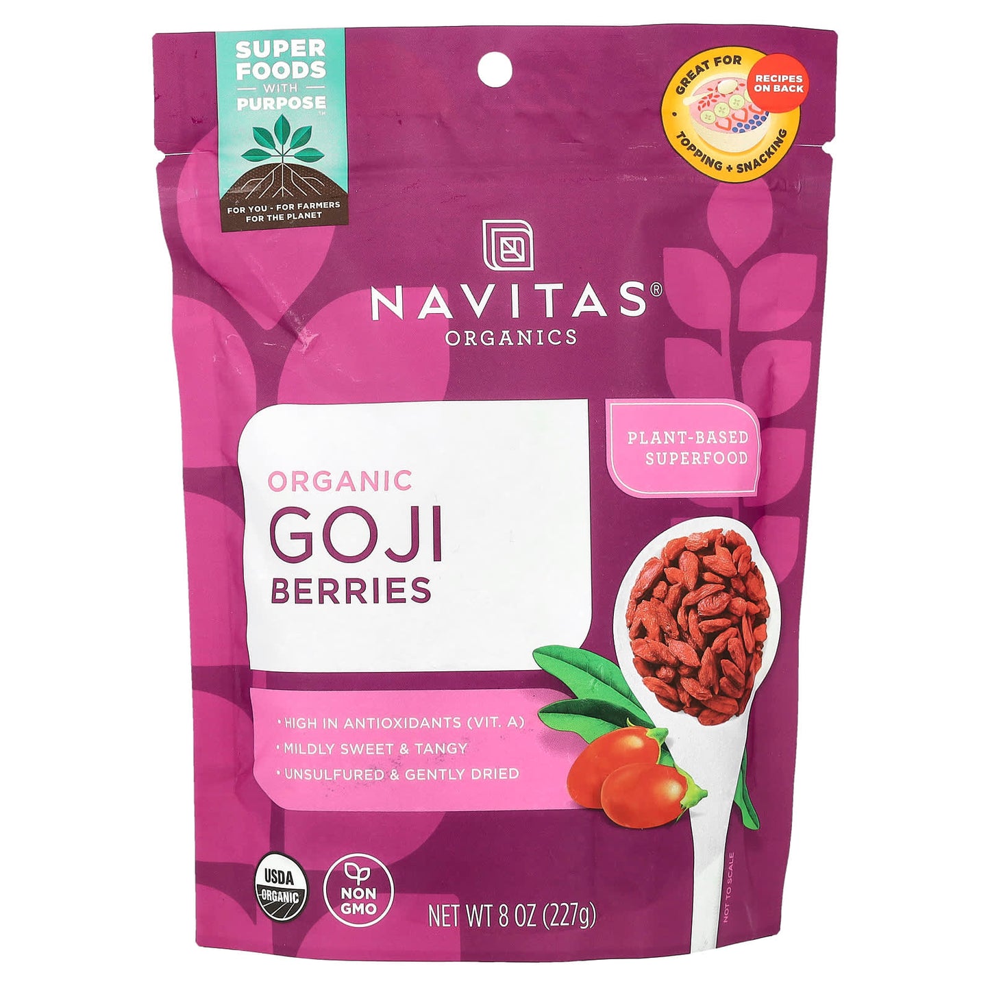Navitas Organics, Organic Goji Berries, 8 oz (227g) - Image 1
