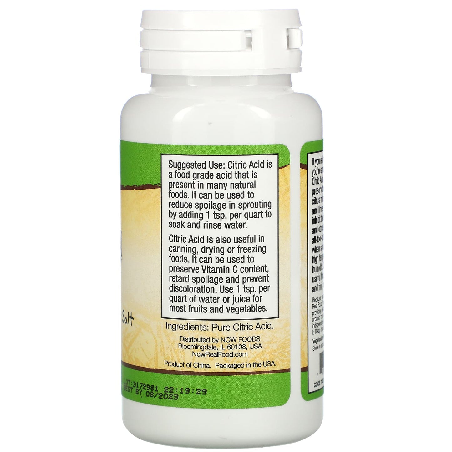 NOW Foods, Citric Acid, 4 oz (113 g) - Image 2