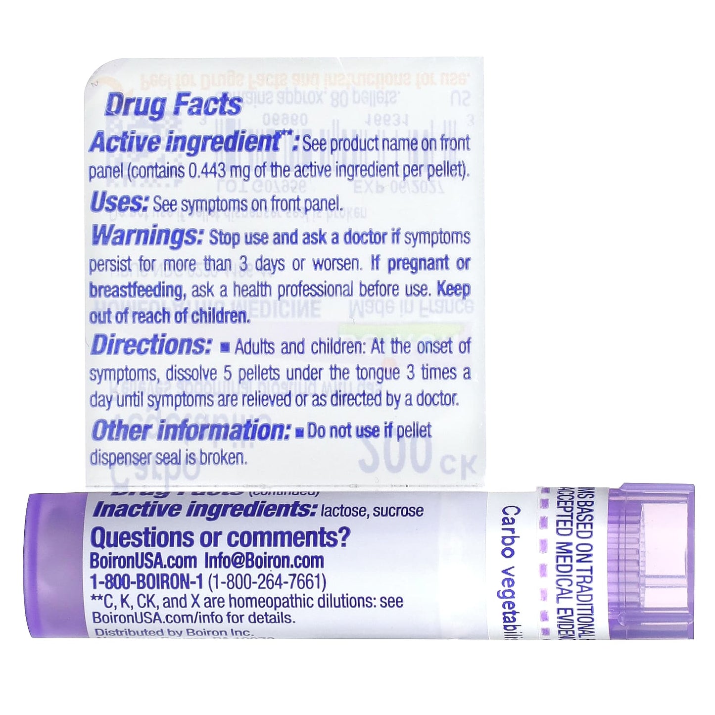 Boiron Carbo Vegetabilis Bloat & Gas Relief, 80 Pellets - Image 2