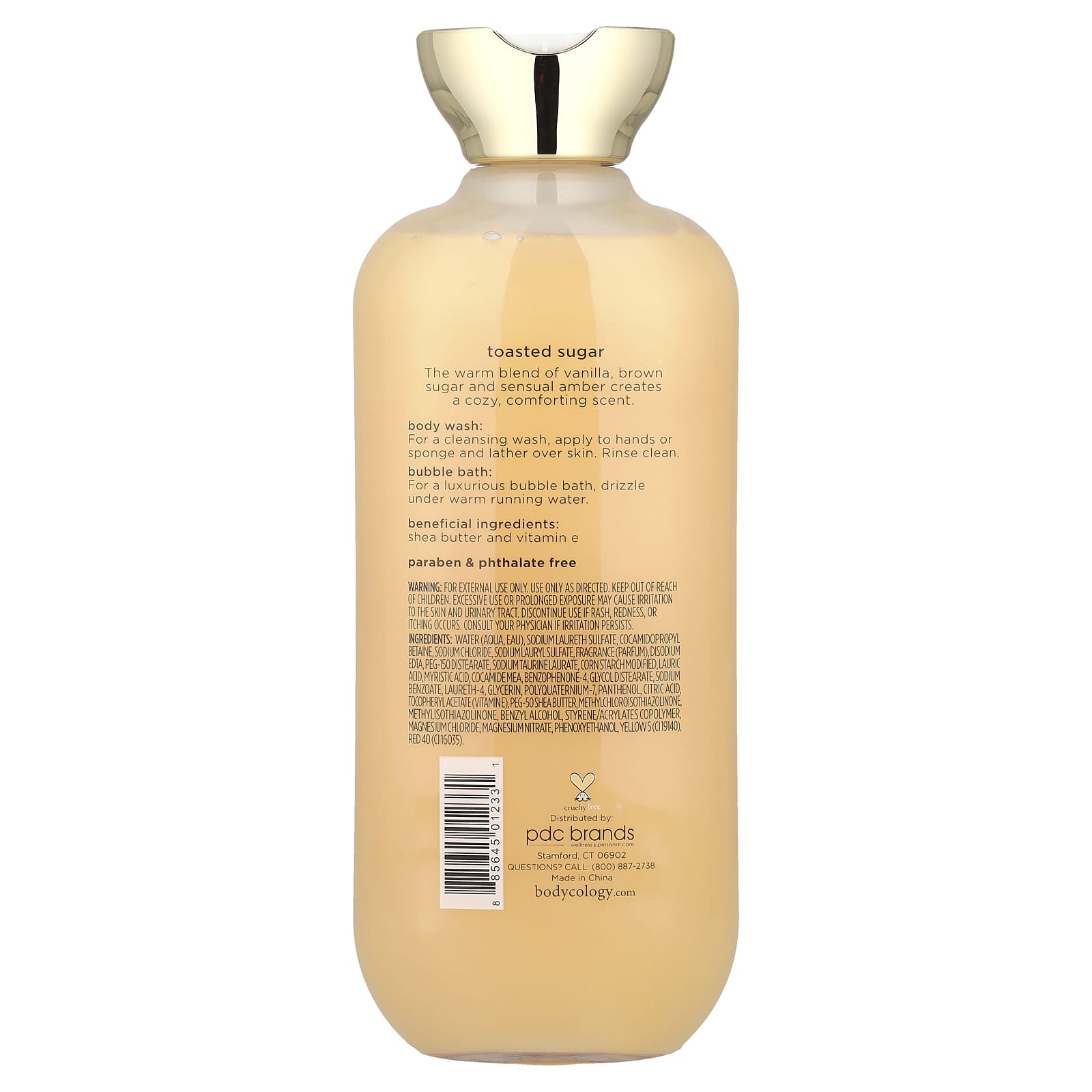 Bodycology 2 in 1 Moisturizing Body Wash & Bubble Bath, 16 fl oz, Toasted Sugar - Image 2