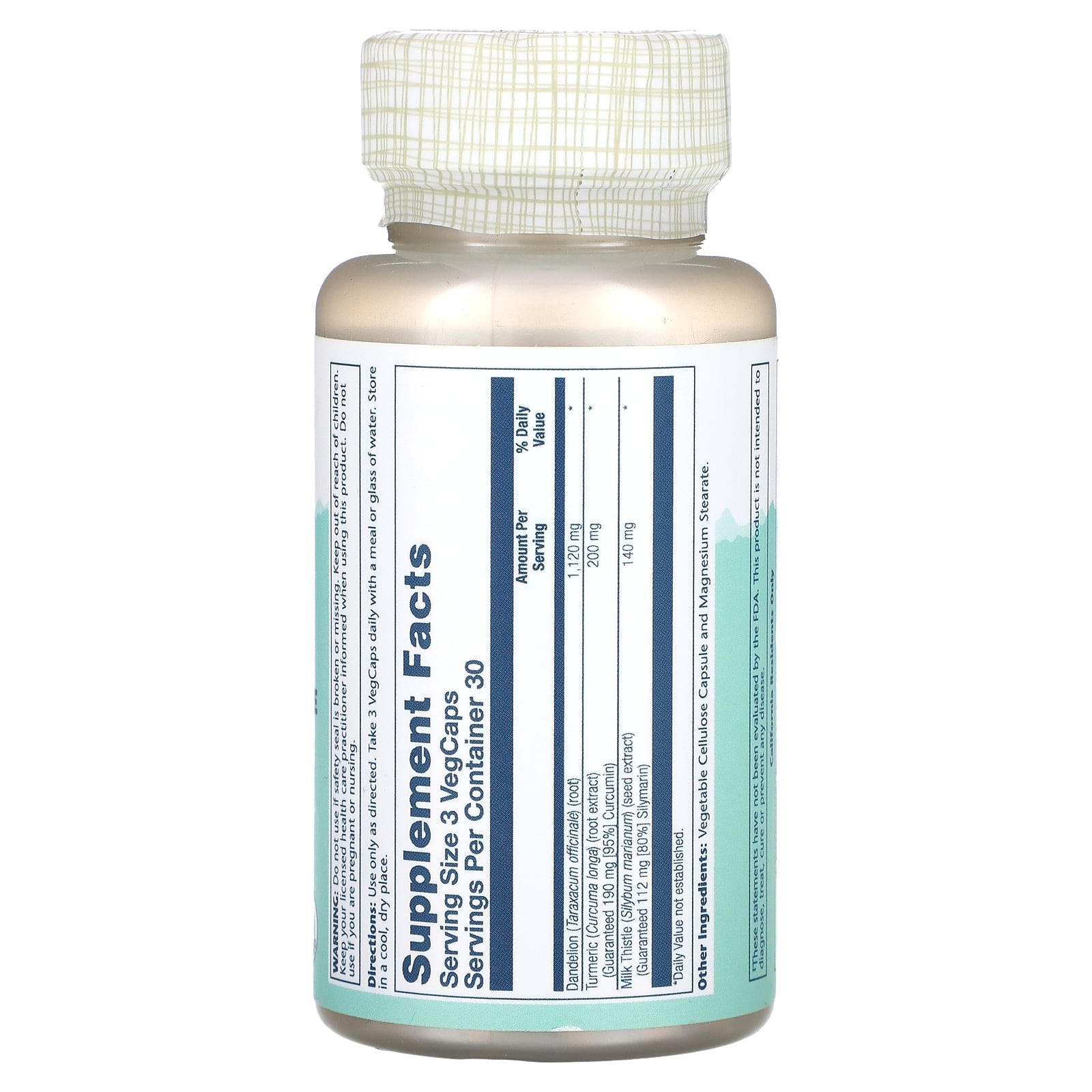 Solaray, Siliverin, 90 VegCaps - Image 2