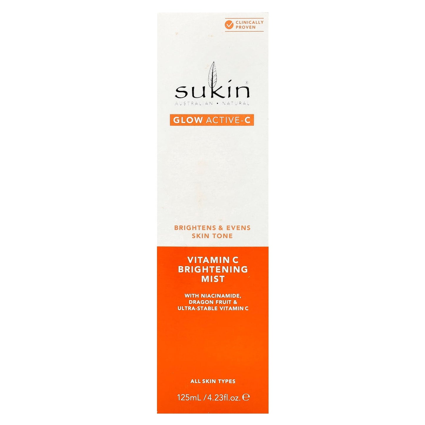 Sukin, Glow Active-C, Vitamin C Brightening Mist, All Skin Types, 4.23 fl oz (125 ml) - Image 2