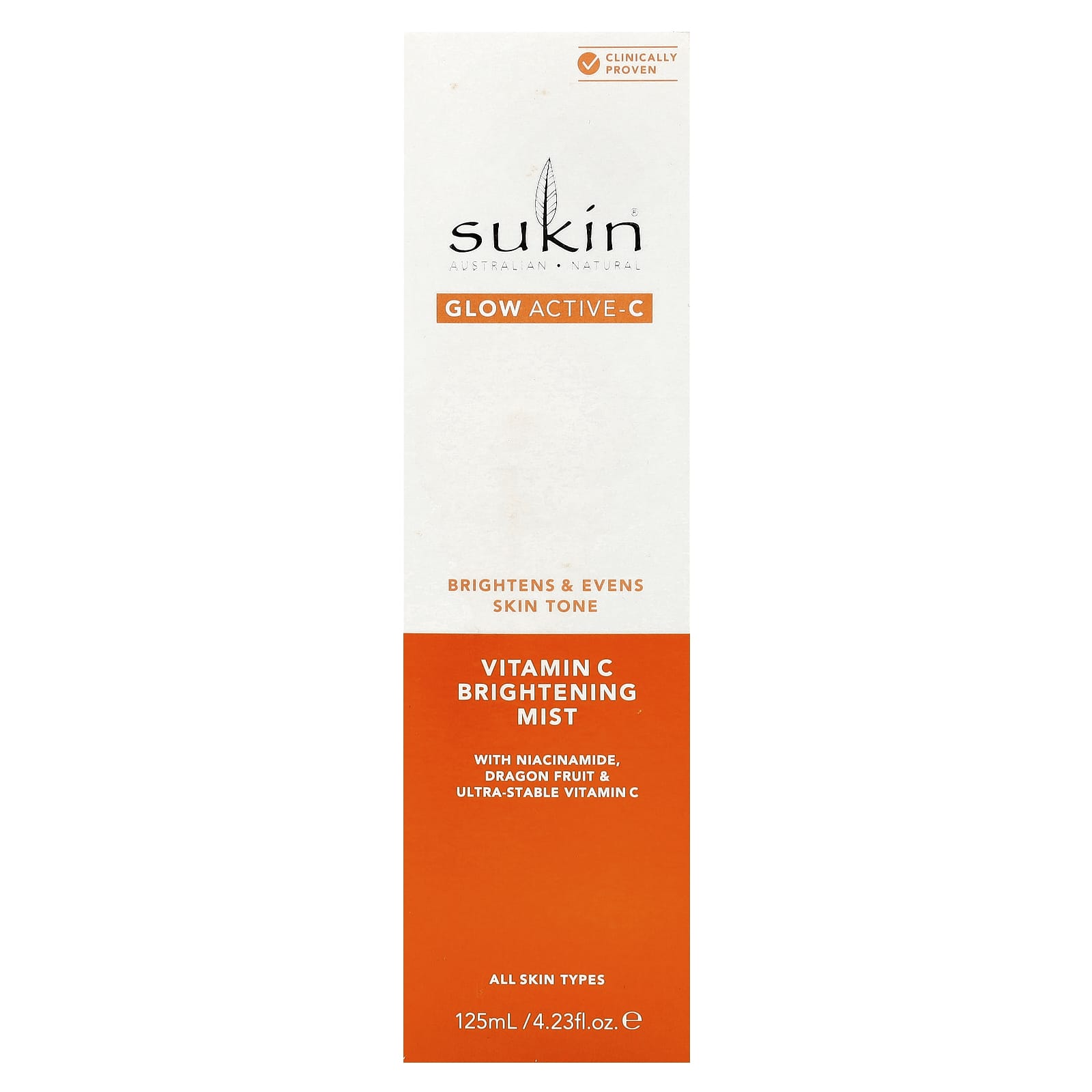 Sukin, Glow Active-C, Vitamin C Brightening Mist, All Skin Types, 4.23 fl oz (125 ml) - Image 2