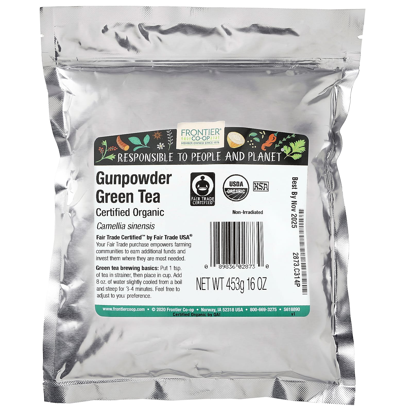 Organic Gunpowder Green Tea | Fair Trade & USDA Certified - Image 2