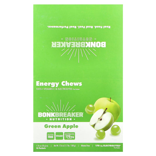 Break the Bonk with Green Apple Energy Chews - 10 Packets - Image 1