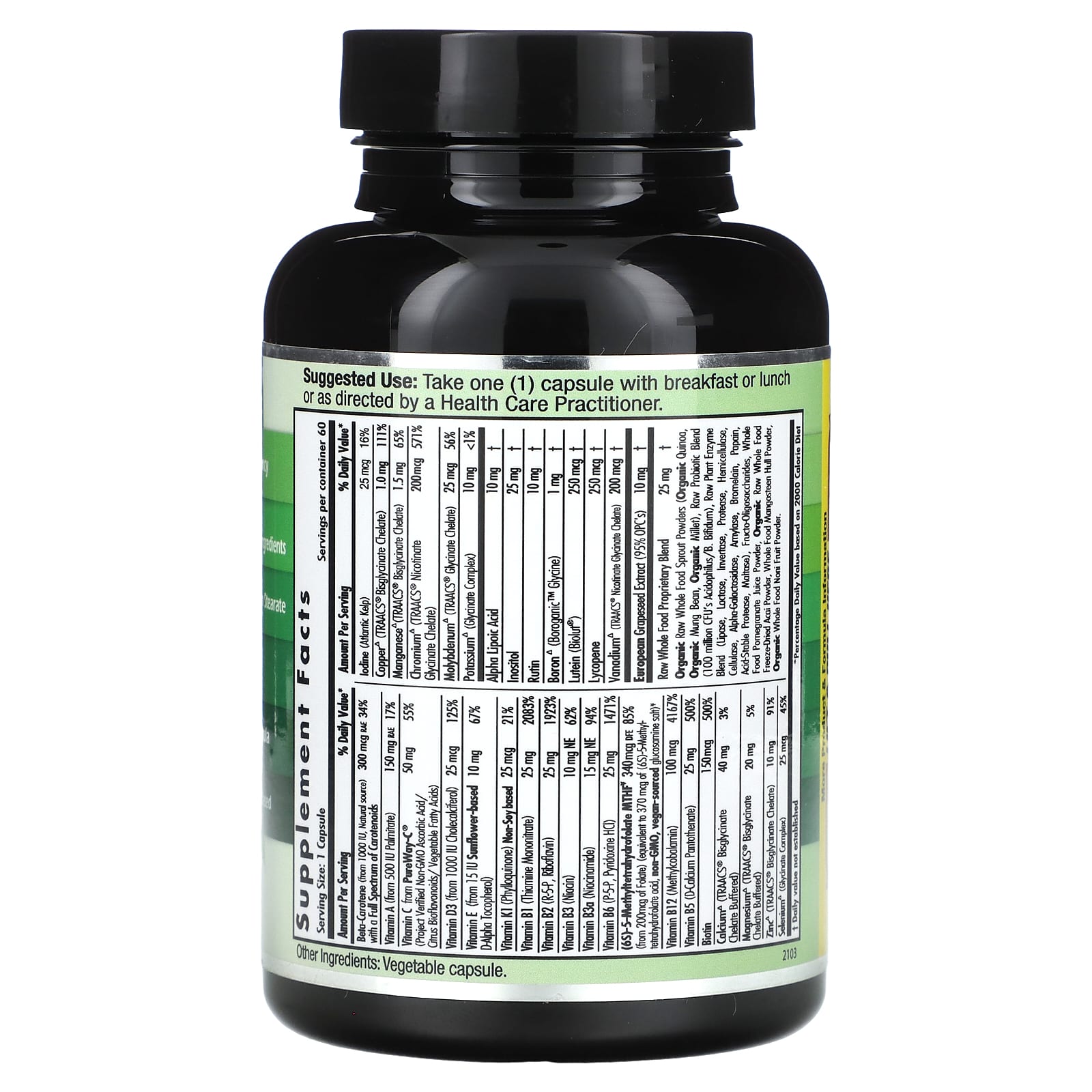 Emerald Laboratories CoEnzymated Complete 1-Daily Multi, 60 Veg Capsules - Image 2