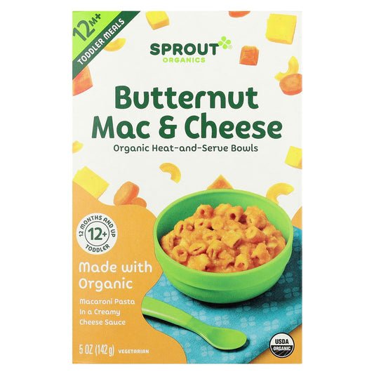 Sprout Organics, Toddler Meals, 12 Months+, Butternut Mac & Cheese, 5 oz (142 g) - Image 1