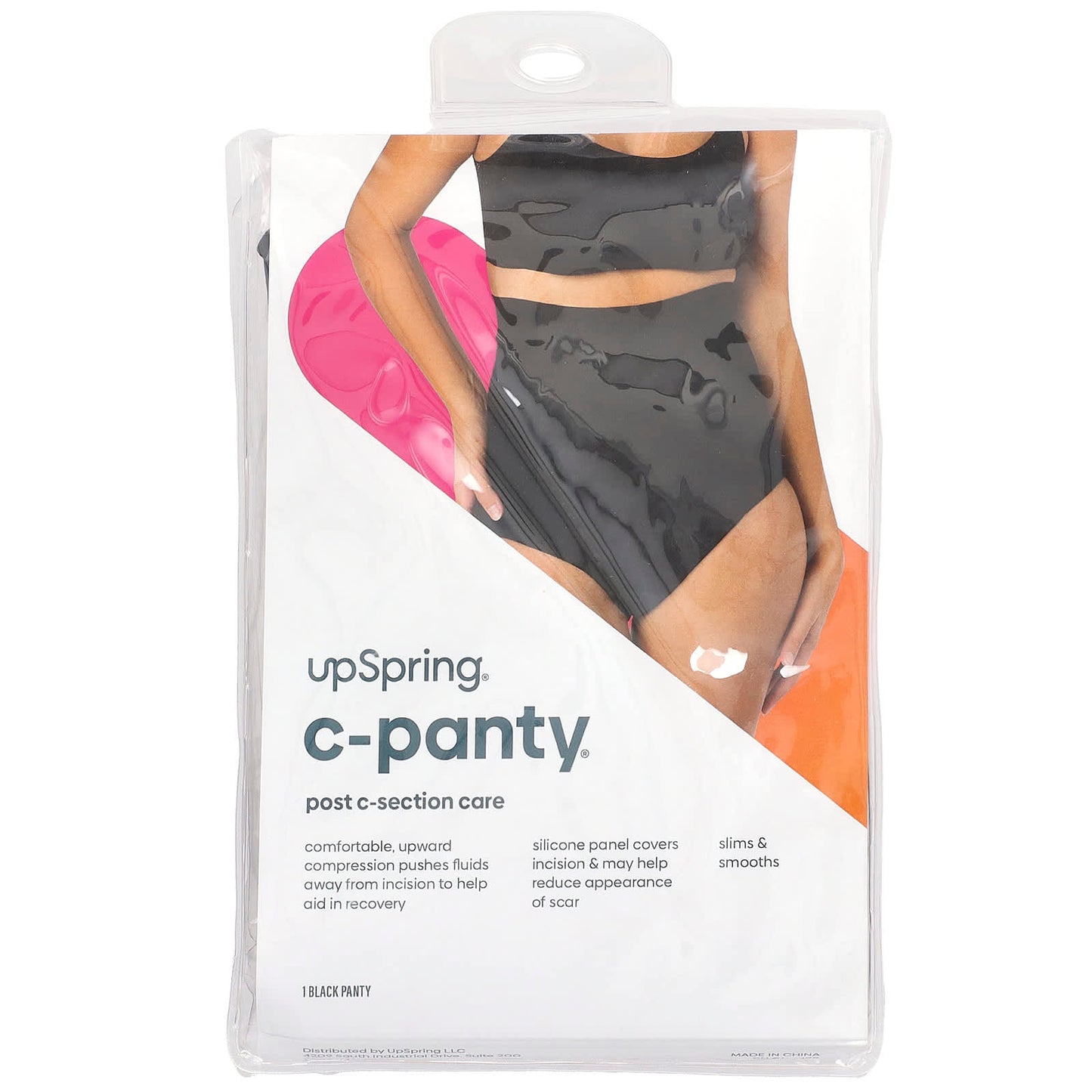 UpSpring, C-Panty®, Post C-Section Care, With Silicon Panel, High Waist, Small/Medium, Black, 1 Count - Image 1