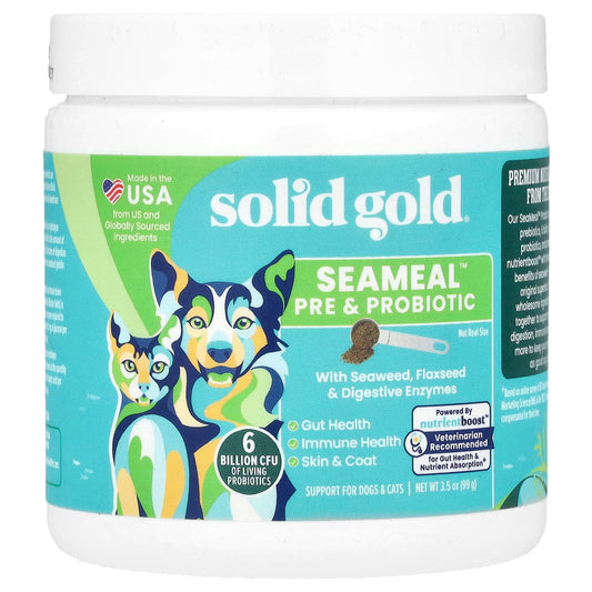 Solid Gold, SeaMeal™ Pre & Probiotic, For Dogs & Cats, 3.5 oz (99 g) - Image 1