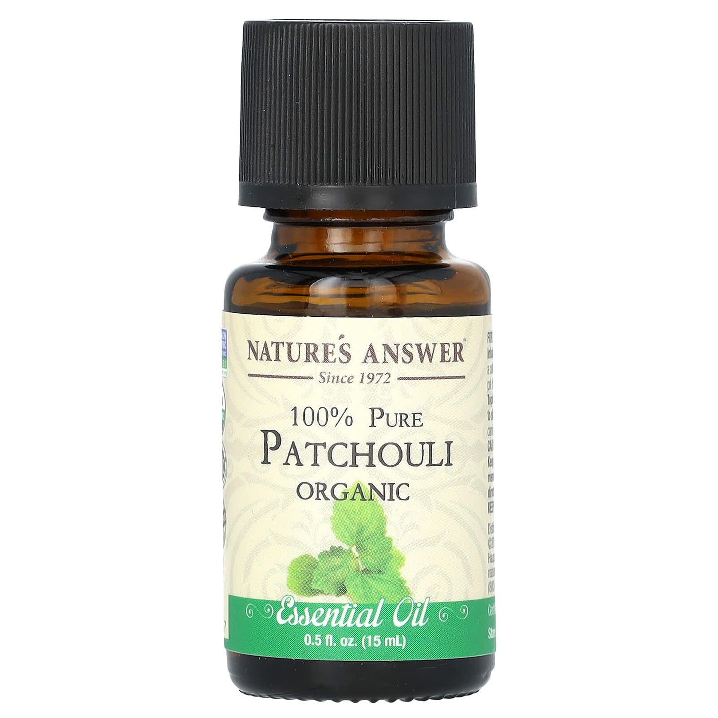 Nature's Answer, 100% Pure Organic Essential Oil, Patchouli, 0.5 fl oz (15 ml) - Image 1