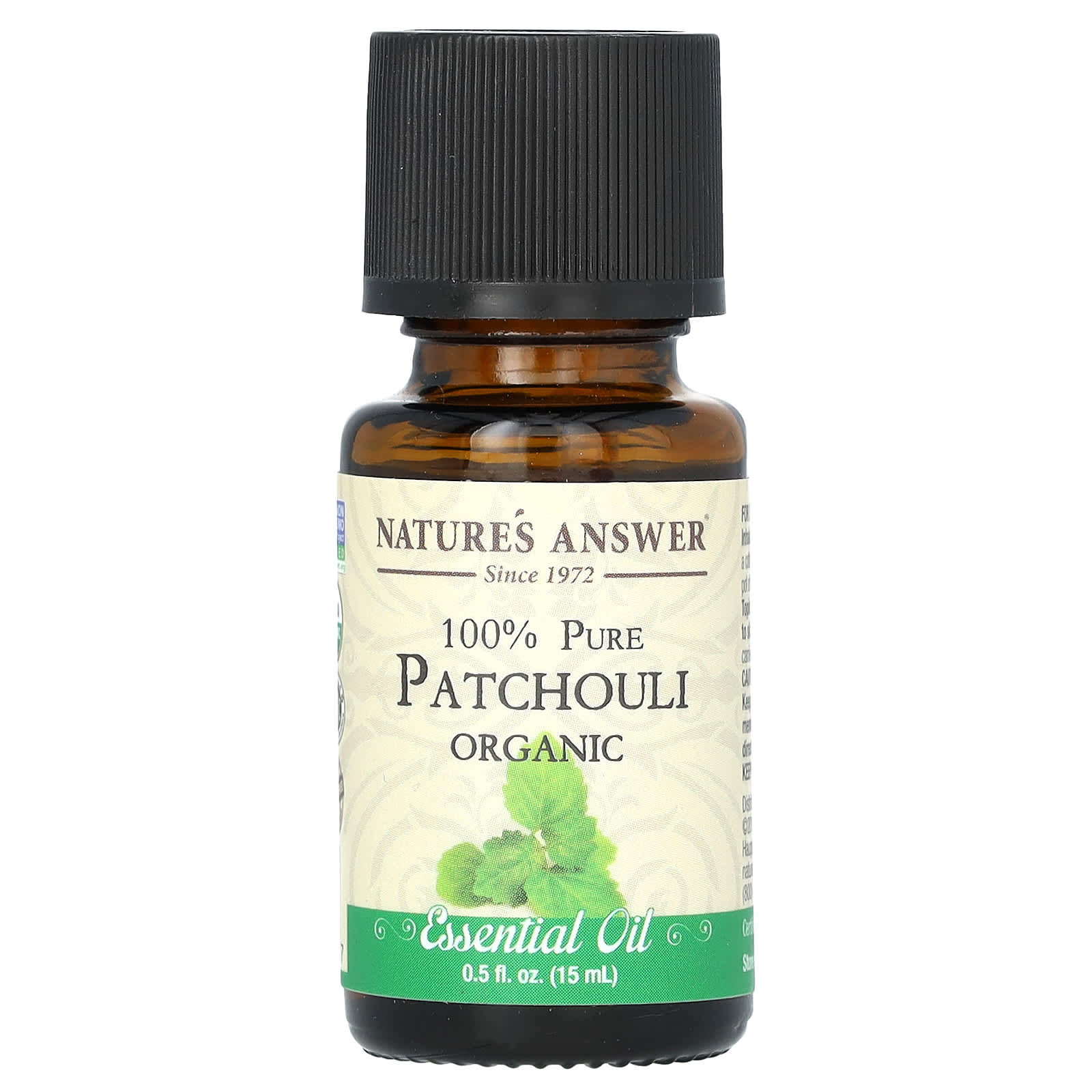 Nature's Answer, 100% Pure Organic Essential Oil, Patchouli, 0.5 fl oz (15 ml) - Image 1