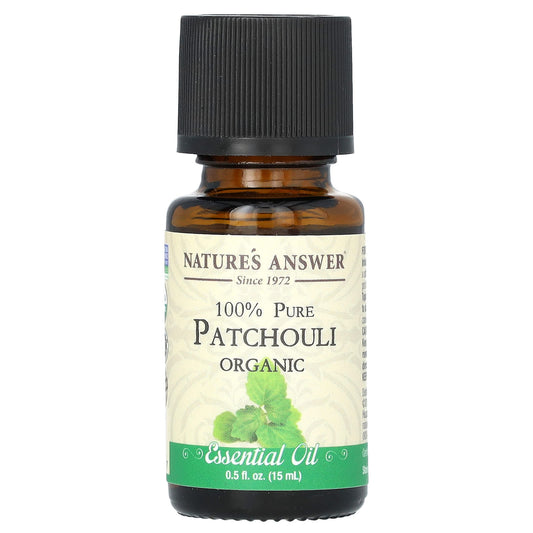 Nature's Answer, 100% Pure Organic Essential Oil, Patchouli, 0.5 fl oz (15 ml) - Image 1