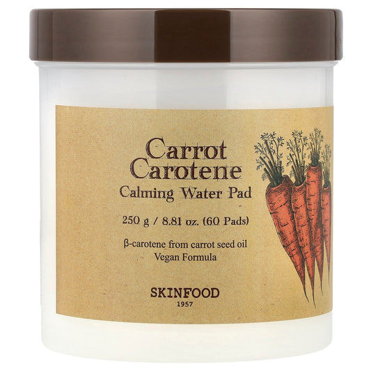 SKINFOOD, Carrot Carotene, Calming Water Pad, 60 Pads - Image 1