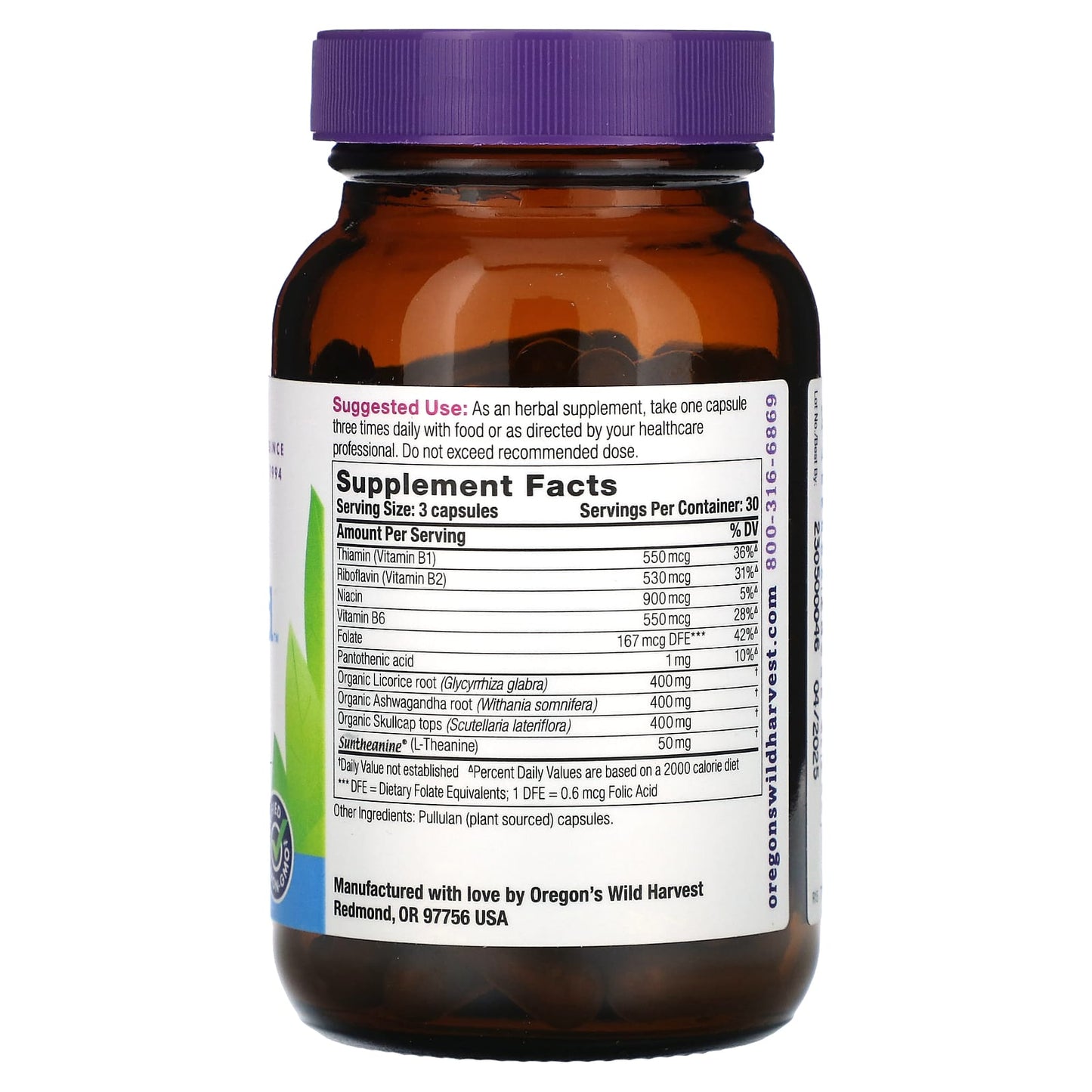 Oregon's Wild Harvest, Stress Guard, 90 Vegan Capsules - Image 2