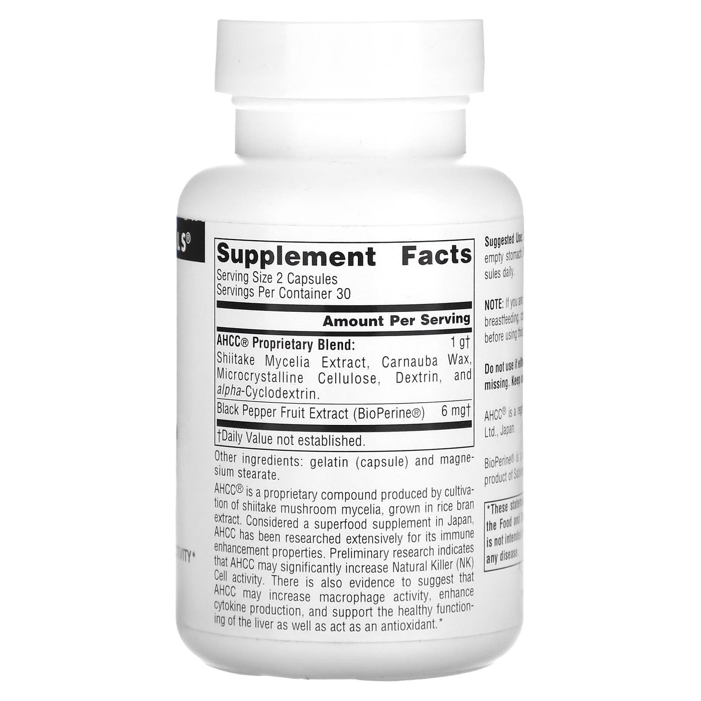 Source Naturals, AHCC With Bioperine, 60 Capsules - Image 2