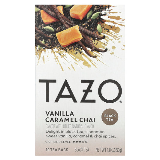 TAZO, Black Tea, Vanilla Caramel Chai, 20 Tea Bags, 1.8 oz (50 g) - Image 1