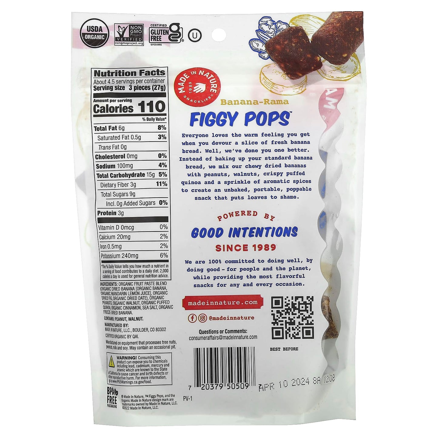 Made in Nature, Figgy Pops, Banana-Rama, 4.2 oz (119 g) - Image 2