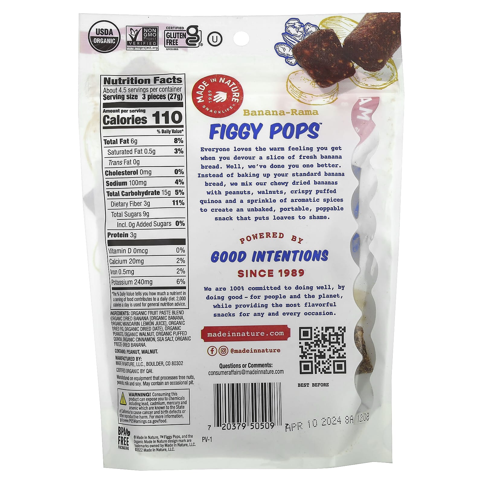 Made in Nature, Figgy Pops, Banana-Rama, 4.2 oz (119 g) - Image 2