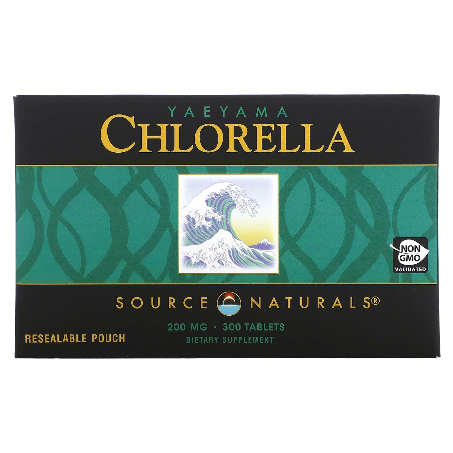 Source Naturals, Yaeyama Chlorella®, Resealable Pouch, 200 mg, 300 Tablets (20 mg per Tablet) - Image 1