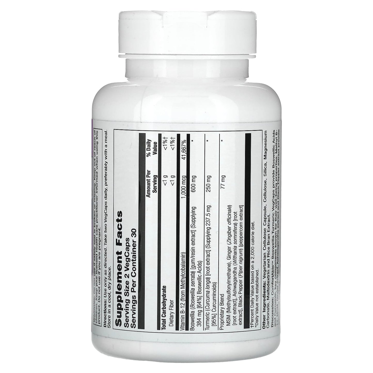 LifeTime Vitamins, Comfortable, Boswellia Turmeric, 60 VegCaps - Image 2