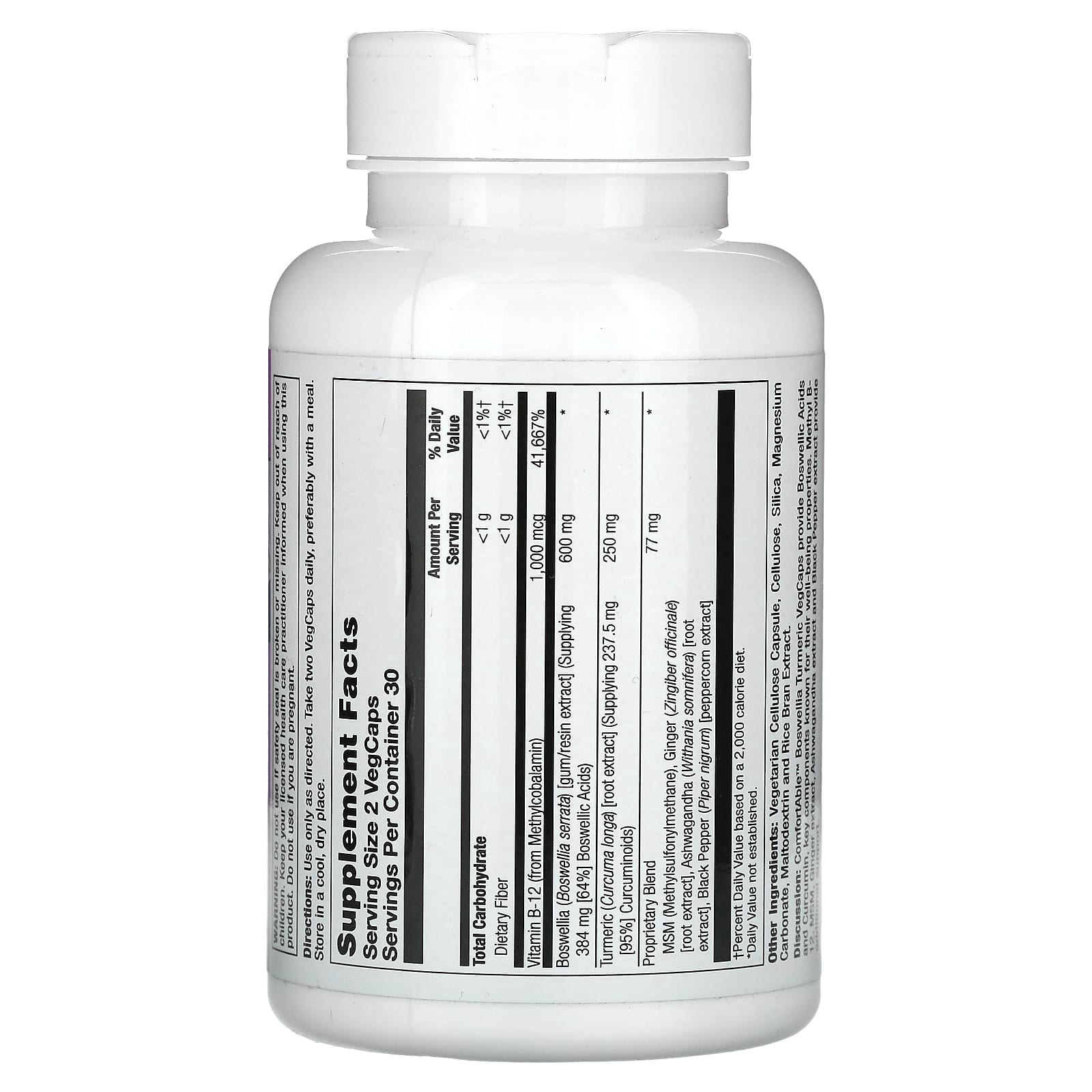 LifeTime Vitamins, Comfortable, Boswellia Turmeric, 60 VegCaps - Image 2