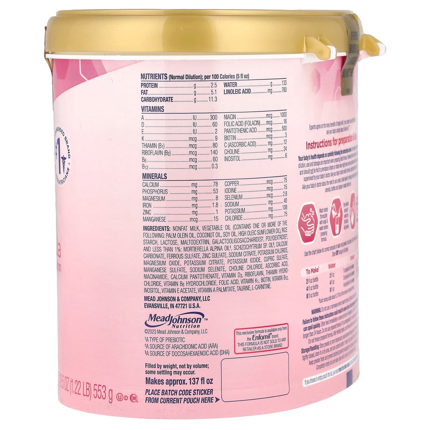 Enfamil A.R. Infant Formula for 0-12 Months - Brain Building & Spit-Up Relief - Image 2